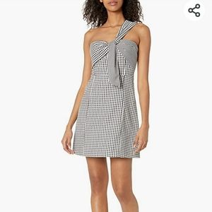 Sam Edelman One Shoulder Gingham Mini Dress